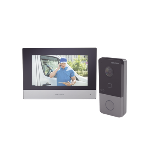 Kit de Videoportero IP Poe Estandar con llamada a App de Smartphone (HikConnect) / Apertura con tarjeta MIFARE / Frente de calle IP65 / Soporta 1 Departamento Kit de Videoportero IP Poe Estandar con llamada a App de Smartphone (HikConnect) / Apertura con tarjeta MIFARE / Frente de calle IP65 / Soporta 1 Departamento