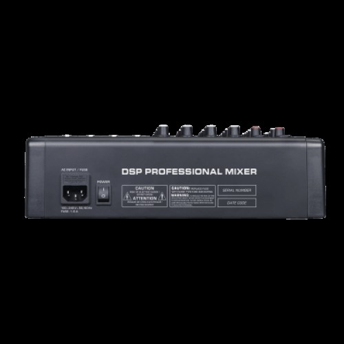 Consola de Mezcla Analógica DS-QAPMCR8-A | 8 Canales | 6 Entradas Mic/Línea | 12 Salidas | DSP Efectos | USB Media | Bluetooth | Montaje en Rack