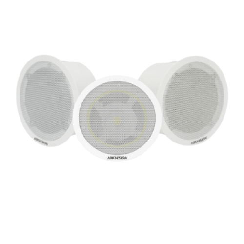 Kit Altavoz principal y 2 bocinas secundarias, solo alimenta la principal  | Bluetooth |  Hik-Connect | Musical Ambiental | Voceo | Calendarización de audios 