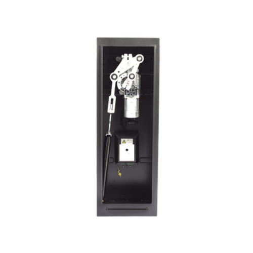 Barrera Vehicular IZQUIERDA / Brazo Incluido Ajustable de 2 a 4 mts / Apertura en 3 Segundos / Incluye Banda Protectora Antigolpe de Vehiculos / Protección IP54 / Compatible con Cualquier Control de Acceso