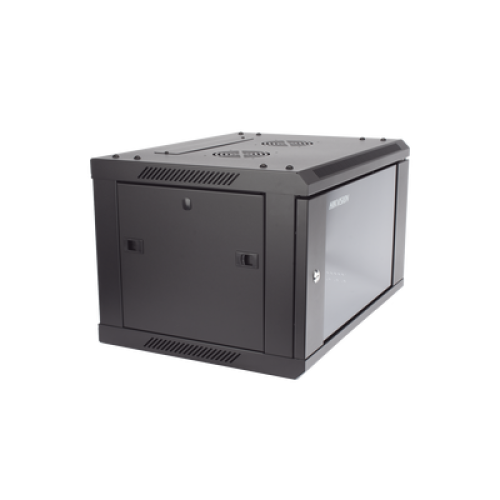 Gabinete para Montaje en Pared - Piso / Puerta de Cristal Templado / Cuerpo Fijo / 6 Unidades de Rack / 19