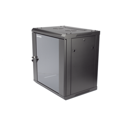 Gabinete para Montaje en Pared - Piso / Puerta de Cristal Templado / Cuerpo Fijo / 12 Unidades de Rack / 19