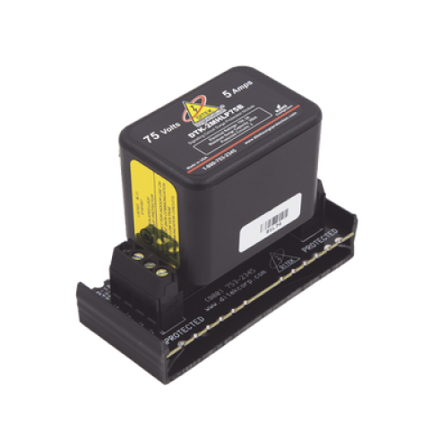Protector Modular 75 V / 2 Pares / Base Desmontable / Snap-Track / Voz Datos y Señalización
