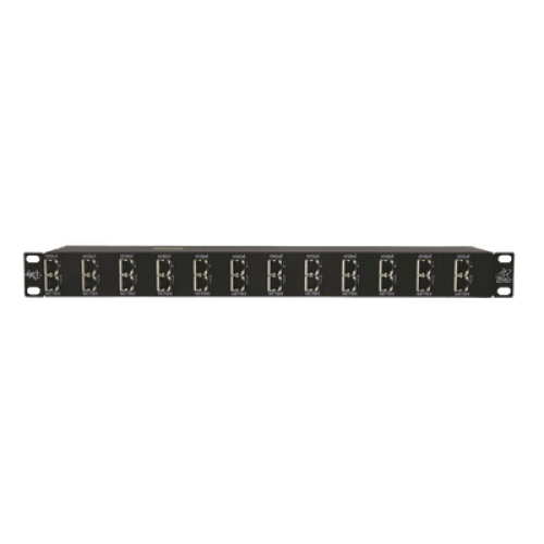 Protector Rack 12 Puertos / RJ45 / 10 GbE / PoE y PoE+ / CAT5e CAT6 CAT6A