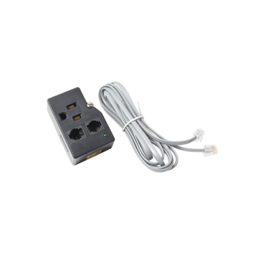 Protector Plug 120 V / 15 A / 40,000 A / Telco RJ11 / LED Diagnóstico y Tornillo Fijación