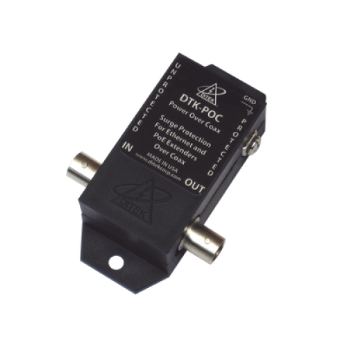 Protector Coaxial PoE / BNC Hembra / 75 Ohms / Ethernet 10/100 / Cámaras IP y Extensores