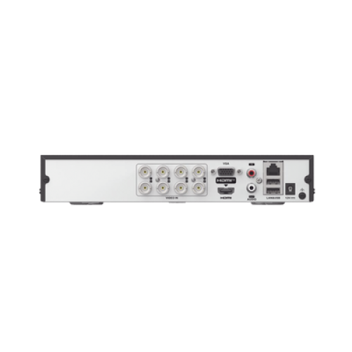 [Audio Bidireccional] DVR 8 Canales TurboHD + 2 Canal IP / 2 Megapixel (1080p) Lite / Acusense Lite (Evita Falsas Alarmas) / Audio por Coaxitron / 1 Bahia de Disco Duro / H.265+ / Salida de Vídeo Full HD