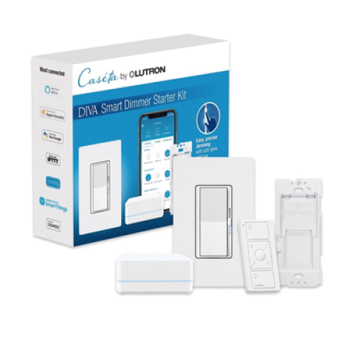 (Caseta Wireless) Kit Hub controlador, atenuador, control remoto PICO, base de pared y tapa. (Caseta Wireless) Kit Hub controlador, atenuador, control remoto PICO, base de pared y tapa.