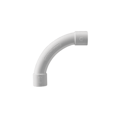 Curva de radio estrecho para tubería rígida, recomendado para cables de datos, PVC Auto-extinguible, de 40 mm Curva de radio estrecho para tubería rígida, recomendado para cables de datos, PVC Auto-extinguible, de 40 mm