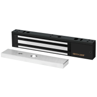 Chapa Magnética  600 Lbs / Led de Estatus / Color Negro /  Libre de Magnetismo Residual / Sensor de Adherencia / Diseño Elegante