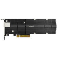 Adaptador Combinado SSD M.2 y 10 GbE | PCIe 3.0 x8 | 2 Ranuras NVMe M.2 22110/2280 | Puerto 10GBASE-T RJ45 | Autonegociación 10/5/2,5/1 Gbps | Compatible con SSD NVMe SNV3000.