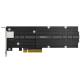 Adaptador Combinado SSD M.2 y 10 GbE | PCIe 3.0 x8 | 2 Ranuras NVMe M.2 22110/2280 | Puerto 10GBASE-T RJ45 | Autonegociación 10/5/2,5/1 Gbps | Compatible con SSD NVMe SNV3000.