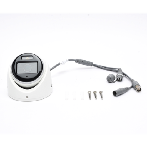 [ColorVu] Turret TURBOHD 3K (5 Megapixel) / Lente 2.8 mm / Micrófono Integrado / Imagen a Color 24/7 / 20 mts Luz Blanca / Exterior IP67 / dWDR / 4 Tecnologías