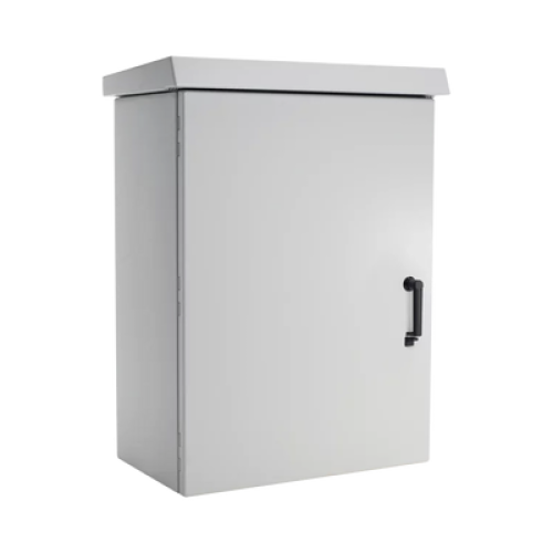 Gabinete Para Exterior OSP ComLine de 18 UR, 600 mm de Ancho, 500 mm de Profundidad De Aluminio, Color Gris Claro Con Protección NEMA 4/12/4X/3/3R; IP66
