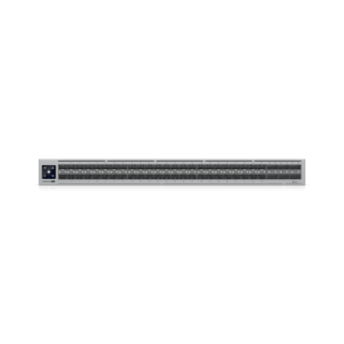 UniFi Switch Enterprise Campus Aggregation, Capa 3, 48 puertos Etherlighting SFP28 de 25G, 6 puertos QSFP28 de 100G, 5 abanicos, ruteo dinámico BGP, doble fuente redundante, alta disponibilidad, enlace multichasis (MC-LAG)