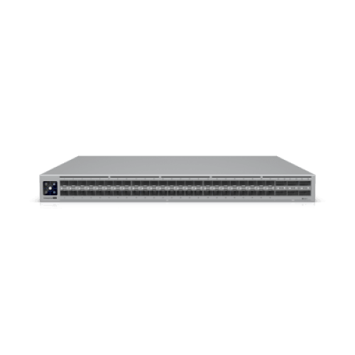 UniFi Switch Enterprise Campus Aggregation, Capa 3, 48 puertos Etherlighting SFP28 de 25G, 6 puertos QSFP28 de 100G, 5 abanicos, ruteo dinámico BGP, doble fuente redundante, alta disponibilidad, enlace multichasis (MC-LAG)
