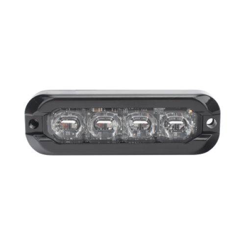 Luz Auxiliar Flexible 8 LED, Rojo / Azul, Bisel Negro, Lente Transparente Luz Auxiliar Flexible 8 LED, Rojo / Azul, Bisel Negro, Lente Transparente