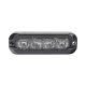 Luz Auxiliar Flexible 8 LED, Rojo / Azul, Bisel Negro, Lente Transparente Luz Auxiliar Flexible 8 LED, Rojo / Azul, Bisel Negro, Lente Transparente