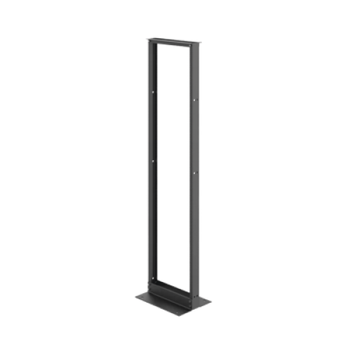 Rack de Dos Postes Estándar de 19 in, Rieles Numerados y Roscados #12-24, Fabricado en Aluminio, 45 Unidades de Rack, Color Negro