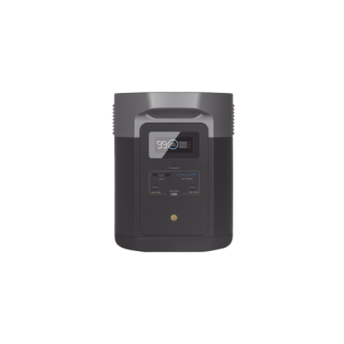 EcoFlow DELTA 2 MAX | Estación de Energía Portátil 2048Wh Litio LFP / 6 AC 2400 W (Max. 3400W) / 2 USB-C 100W / Capacidad para Aumentar Respaldo / Soporta Cargador de Coche 10A a 12.6V / Conectividad WiFi y Bluetooth (App) / Carga Sol