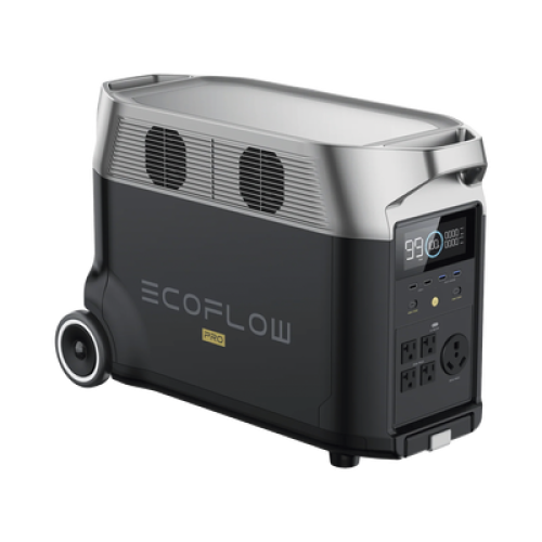 Estación de Energía Portátil DELTA PRO 3600Wh Litio LFP / 5 AC 3600W (7200W Pico) / 2 USB-C 200W / Capacidad para Aumentar Respaldo / Cargador de Coche 10A a 12.6V / Conectividad WiFi y Bluetooth (App) / Carga Solar 1600W Max.