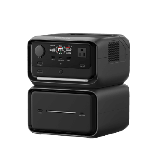 EcoFlow River 3 | Estación de Energía Portátil 858Wh Litio LFP / 2 AC 300 W (Max. 550W) / 1 USB-C 100W / 2 USB -A 12W / Cargador de Coche 8A a 12 o 24V / Conectividad WiFi y Bluetooth (App) / Carga Solar 110W Max.