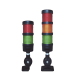 Torre LED Indicadora de estado de 2 niveles color Rojo y Verde, con Buzzer integrado a 85 dB,  a 110-240 VCA con Montaje incluido de 60 mm de diámetro