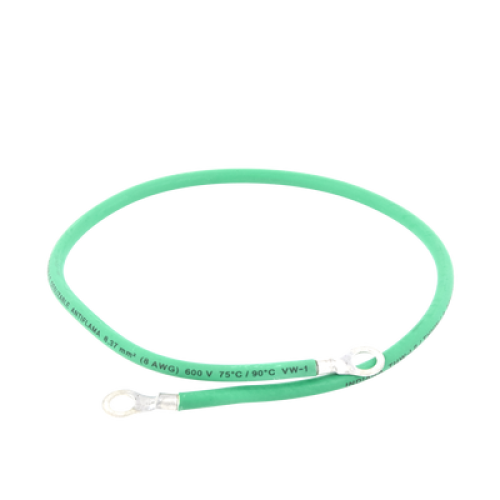 Jumper para Puesta a Tierra con Cable 8 AWG con Conectores de Ojo de 50 cm.