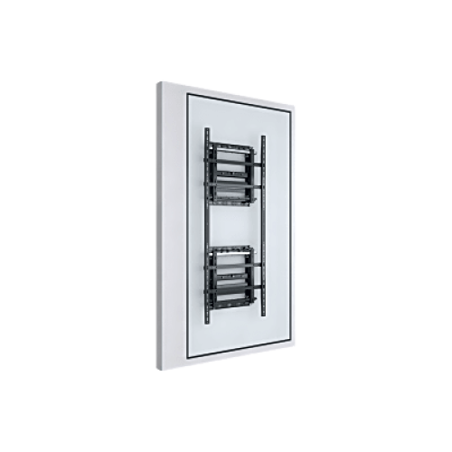Soporte Estructural Modular para Pantallas | Altura Ajustable de 200 mm a 1600 mm | Ancho 600 mm | Profundidad 134 mm a 300 mm | Diseño Metálico| Compatible con Diferentes Tamaños de Pantallas |Soporta Formato Horizontal y Vertical.