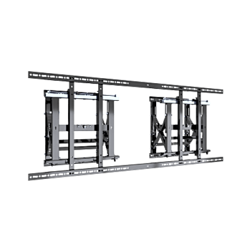 Soporte Estructural Modular para Pantallas | Altura Ajustable de 200 mm a 1600 mm | Ancho 600 mm | Profundidad 134 mm a 300 mm | Diseño Metálico| Compatible con Diferentes Tamaños de Pantallas |Soporta Formato Horizontal y Vertical.