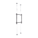 Montaje Cableado de Acero| Suelo a Techo| Capacidad Máx. de Carga 30kg| Para Pantallas de 32
