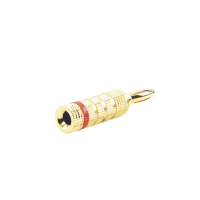 Conector Banana Tipo Tornillo para Bocinas | Instalaciones Profesionales de Audio | Chapado en Oro | Color Rojo (1 Pieza) Conector Banana Tipo Tornillo para Bocinas | Instalaciones Profesionales de Audio | Chapado en Oro | Color Rojo (1 Pieza)