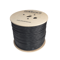 Bobina de Cable Siamés Cat5e CCA + 2 Cables Gruesos (16 AWG) para Alimentar Cámaras Más Lejos / 305 Metros (1000 Pies) / Instalación en Exterior / Uso Industrial para Climas Extremos Bobina de Cable Siamés Cat5e CCA + 2 Cables Gruesos (16 AWG) para Alimentar Cámaras Más Lejos / 305 Metros (1000 Pies) / Instalación en Exterior / Uso Industrial para Climas Extremos