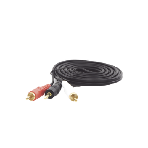 Convertidor 3.5mm Estéreo a 2 RCA Macho 1.83m | para Aplicaciones de Audio | Compatible con Amplificadores VSSL y Epcom ProAudio
