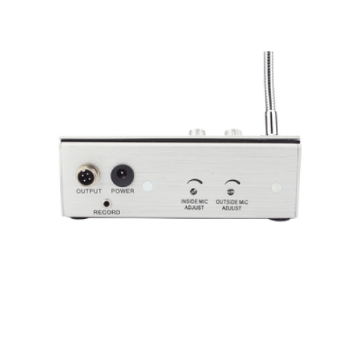 Sistema de Intercomunicación | Ideal para Ventanillas | Audio de voz de dos vías | 12V/1A 2W | Micrófono Interior + Micrófono Exterior