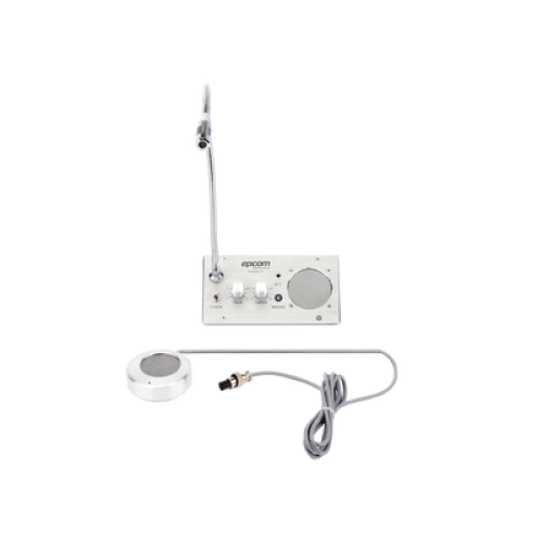 Sistema de Intercomunicación | Ideal para Ventanillas | Audio de voz de dos vías | 12V/1A 2W | Micrófono Interior + Micrófono Exterior