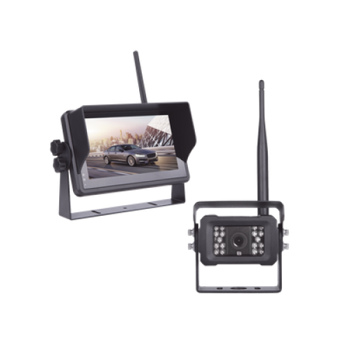Sistema Profesional Inalámbrico de Cámara de Reversa Infrarroja y Monitor Touch de 7
