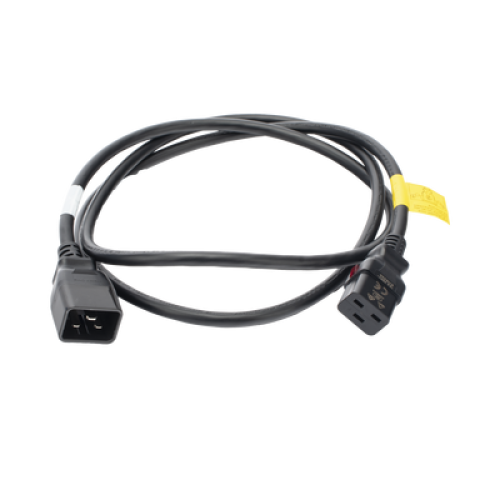 Cable de Alimentación Eléctrica Con Bloqueo de Seguridad, de IEC C19 a IEC C20, 1.8 Metros de Largo, Color Negro, 1 Pieza