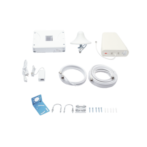 Kit Amplificador de Señal Celular 2G, 3G, 4G y 5G / Mejora llamadas convencionales y VoLTE / Amplifica señal de TELCEL, AT&T, MOVISTAR, BAIT,DiRi y más / Cubre hasta 300 m² con una antena y hasta 900 m² con 3 antenas.
