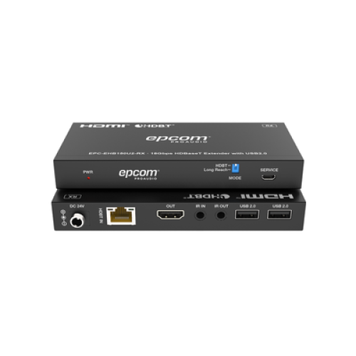 Kit Extensor HDMI con KVM |  4K@60Hz 4:4:4 | 150m en 1080 | 120m en 4K | HDBaseT | USB 2.0 | IR Bidireccional | POC | EDID 
