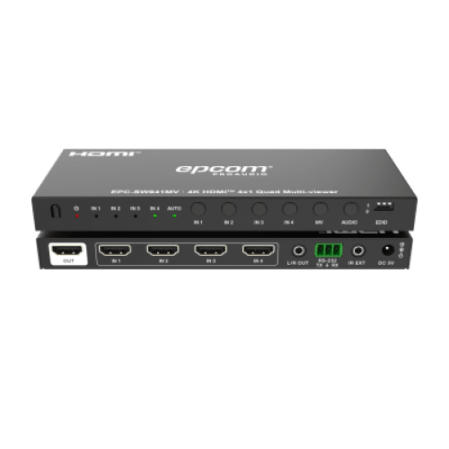 Multivisor HDMI 4x1 | 4K@30Hz | Vista Cuádruple | Cambio Automático/Manual | Control IR Multivisor HDMI 4x1 | 4K@30Hz | Vista Cuádruple | Cambio Automático/Manual | Control IR