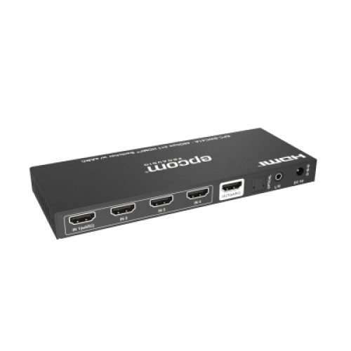 Switch HDMI 4x1 | 8K@60Hz 4:2:0 | 48 Gbps | ARC/eARC | Extracción de Audio | Gestión EDID | Control CEC 