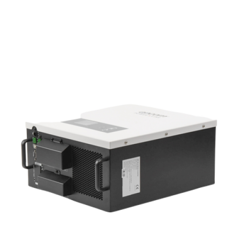 Inversor / Cargador para sistemas tipo isla de 48Vcc/120VCA de 2500W onda sinusoidal pura con controlador MPPT. Administre una fuente fotovoltaica, la red eléctrica y recargue su banco de baterías y su consumo sin problemas.