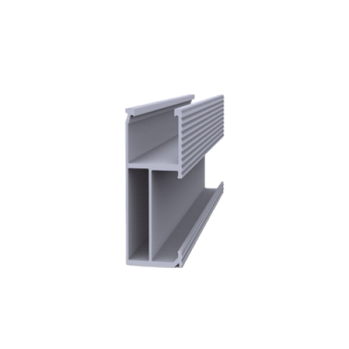 Riel 8 para montaje de módulos fotovoltaicos de aluminio anodizado de 4050mm.