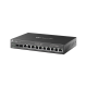 Router Omada VPN / SDN Multi-WAN 1G / Switch con PoE y Controlador  / 2 puerto WAN/LAN SFP 1G / 1 Puerto RJ45 WAN / 1 Puerto WAN/LAN RJ45 / 8 Puertos PoE+ LAN RJ45 /  24,980 Sesiones Concurrentes 
