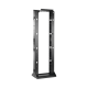 Rack de 2 Postes Sísmico, Estándar de 19 in, Rieles Numerados y Roscados #12-24, Fabricado en Acero, 45 Unidades de Rack, Color Negro