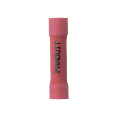 Conector de Empalme a Tope, Para Cables de 22 a 18 AWG, De Vinilo Aislado, Color Rojo, Paquete de 50 Piezas