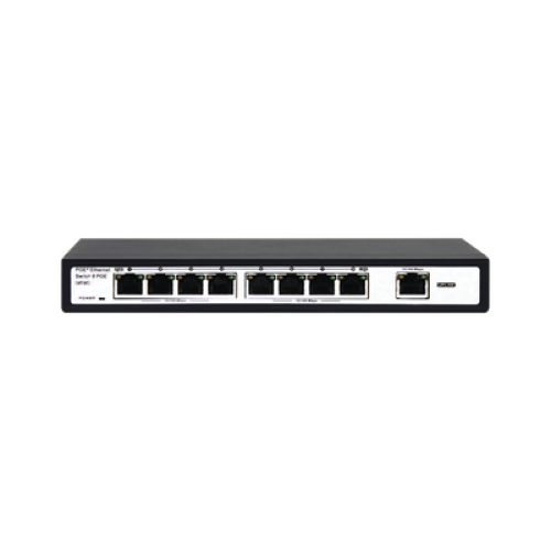 Switch PoE / 100 Metros PoE / 8 puertos 802.3af/at ( 132.5 W ) 10/100Mbps + 1 puerto Uplink Switch PoE / 100 Metros PoE / 8 puertos 802.3af/at ( 132.5 W ) 10/100Mbps + 1 puerto Uplink