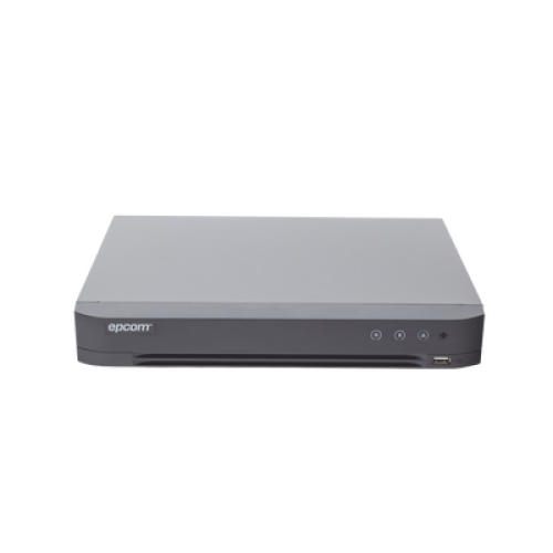 DVR 4 Megapixel / 16 Canales TURBOHD + 8 Canales IP / 1 Bahía de Disco Duro / Audio por Coaxitron / Evita Falsas Alarmas / Salida de Video en Full HD