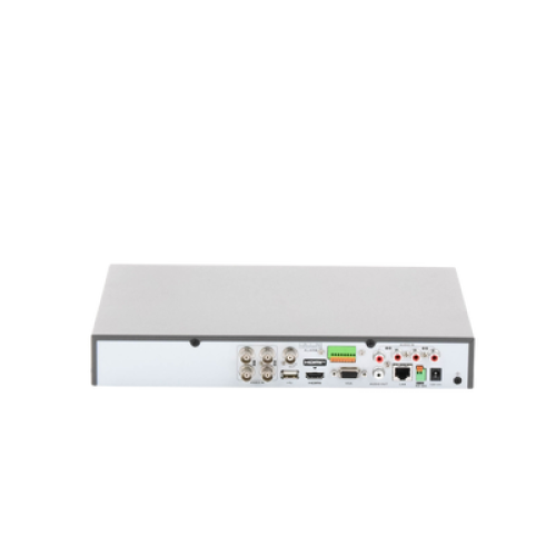DVR 4 Canales TurboHD + 4 Canales IP / 8 Megapixel (4K) / Acusense (Evita Falsas Alarmas) / Audio por Coaxitron / 1 Bahía de Disco Duro / 4 Entradas de Alarma / 1 Salida de Alarma / Detección de Rostros / H.265+
